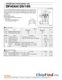 Datasheet DF40AA160 manufacturer SanRex